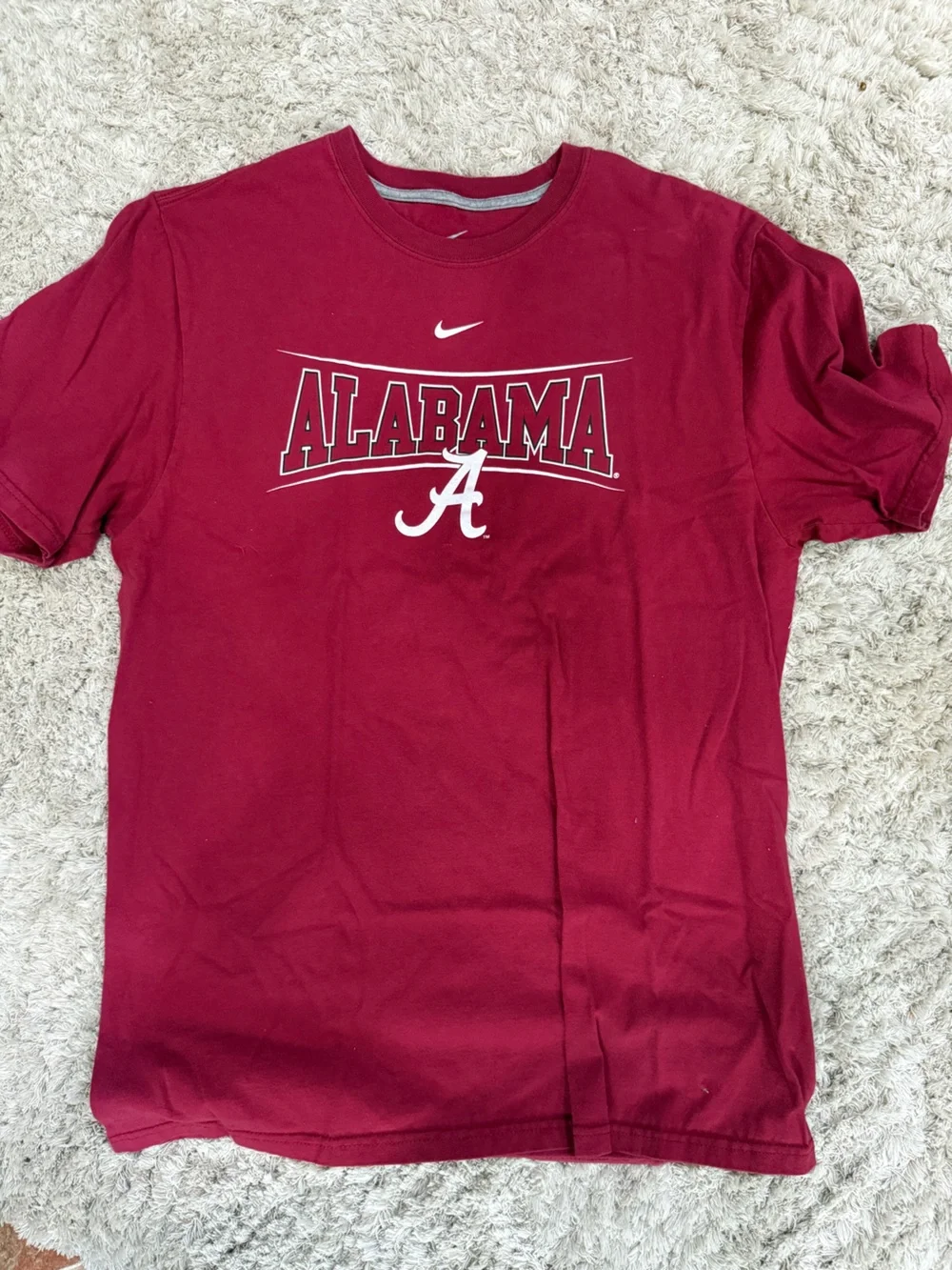 Nike Alabama Script Tee - Crimson & White